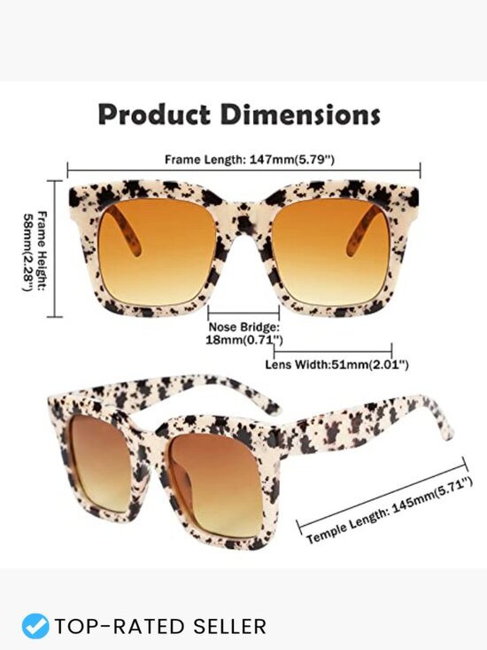 Vintage Square Sunglasses Butterfly Gradient UV400 Protection Non-Polarized main image 6